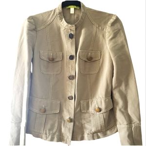 Sigrid Olsen Khaki Utility Safari Jacket 4